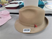 TAN FEDORA SIZE 7 1/8