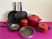 Frying Pans and Red Pots