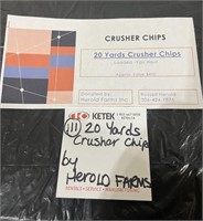 20 Yards Crusher Chips, Loaded - You Haul