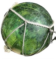 Vintage Japanese Sea Salvaged Glass Net Float Ball