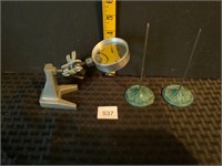 Vintage Letter Spindles & Magnify Glass