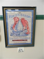 Rice's Seeds Advertising Framed Picture