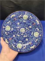 Vint. Enameled Porcelain Decorative Plate