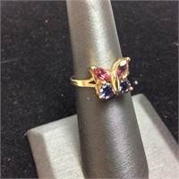 14KT GOLD BUTTERFLY RING, 2.4g SIZE 6 1/4