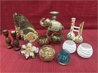 Decorator Lot, 14 items, flower glass art; set