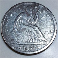 1874-S Seated Liberty Half Dollar High Grade