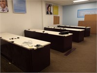 Classroom Desks 10' 6" Longest , 2 Office Chairs