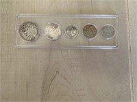 1943 Coins Set Half Dollar to Wheat Penny