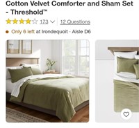 Threshold Cotton Velvet Comforter Set-Full/Queen
