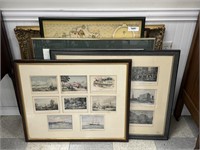 Large Group of  Prints and Picture Frames