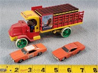 Coca-Cola Delivery Truck & 2- General Lee Cars