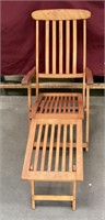 Nice Teak Collapsible Patio Lounge Chair