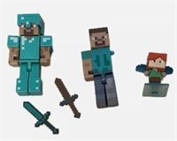 Mojang Minecraft Toy Action Figure Lot Bundle Of 6