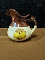 Fruit decor McCoy pitcher approx 7 inches tall