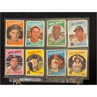 (21) 1959 Topps Baseball Cards Nice Shape