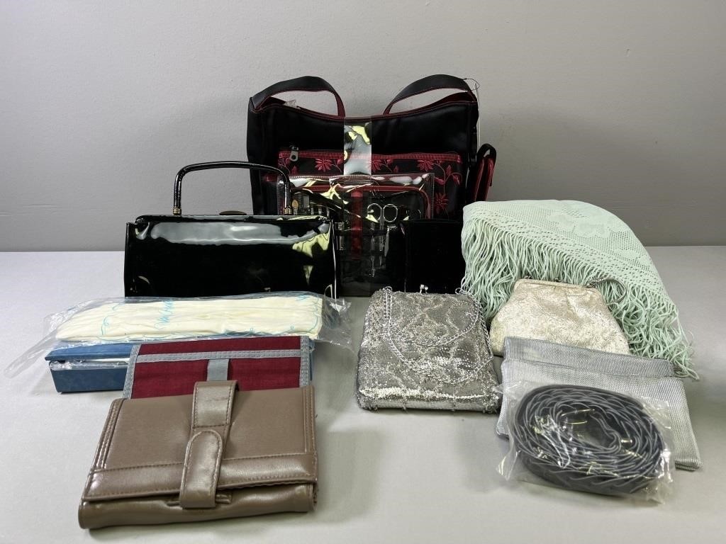 Garay Purse;Evening Bags;Vintage Gloves;Makeup Bag