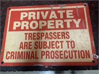 METAL PRIVATE PROPERTY SIGN