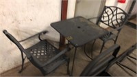 Wrought  Iron Patio/Porch Table and 2-Chairs