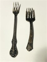 (2) Antique Sterling Silver Forks