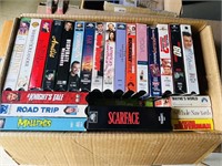 Box of VHS Movie Tapes