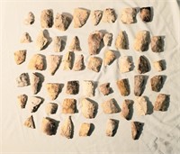 lot of broken arrowheads & flint