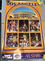 1989 sports illustrated Los Angeles Lakers poster