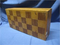 wooden game board .