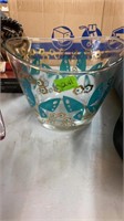 VINTAGE GLASS ICE BUCKET