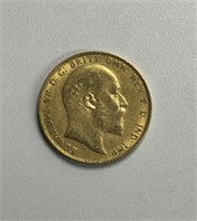 1907 8g GOLD SOVEREIGN GEORGE REX COIN