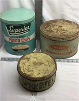 D2) ANTIQUE TINS-GREAT PATINA, GREAT FOR DECOR