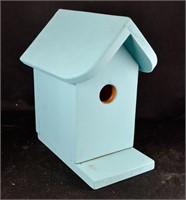 TEAL WOOD BIRD HOUSE