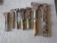 Antique Monkey/Pipe Wrenches *BID X 7*