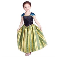 O714  HAWEE Princess Anna Dress Costume, Green