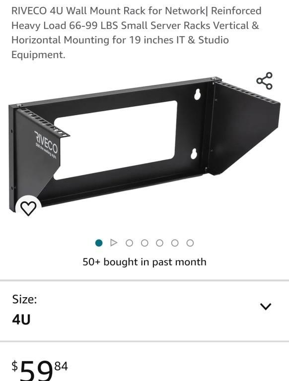 RIVECO 4U Wall Mount Rack for Network| Reinforced