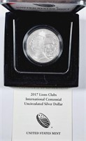 2017-P  Lions Clubs Silver Dollar   Unc