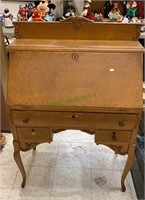 Antique birdseye maple slant top desk - smaller