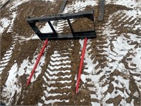 New Kivel 2 Tine Skidsteer Bale Spear