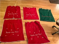 5- Large Christmas Bags 28’ x 40”