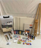 Painting Lot: New Canvas, Paints, Paintbrushes