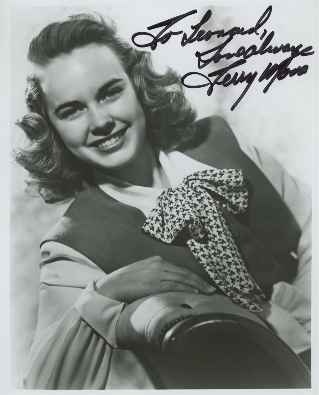 Terry Moore signed photo