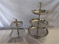 Metal Tiered Tray Tallest is 20"