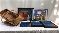 Framed Paintings, Scooby Doo Print, Baskets