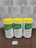 3 Containers Apple Cleaning Supplies surface wipes