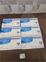 6boxes Nitrile Examination Gloves Size M 100pc per