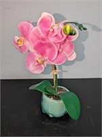 Faux Orchid in Planter