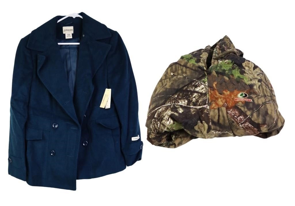 CASHMERE BLEND COAT AND CAMO JACKET