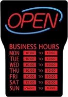 Royal Sovereign LED Open Sign Board with Hours