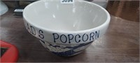 DADS POPCORN STONEWARE BOWL