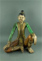 Burmese Wooden Carved Figure