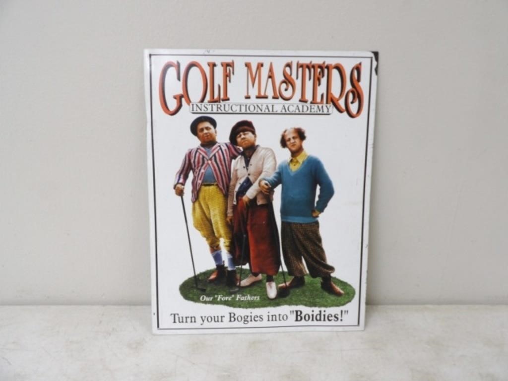 Golf Masters Tin Sign 12.5x16